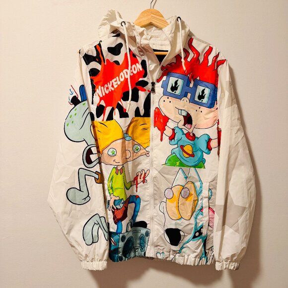 Members Only x Nickelodeon Windbreaker Men’s M — Spongebob Rugrats Arnold - Picture 1 of 6